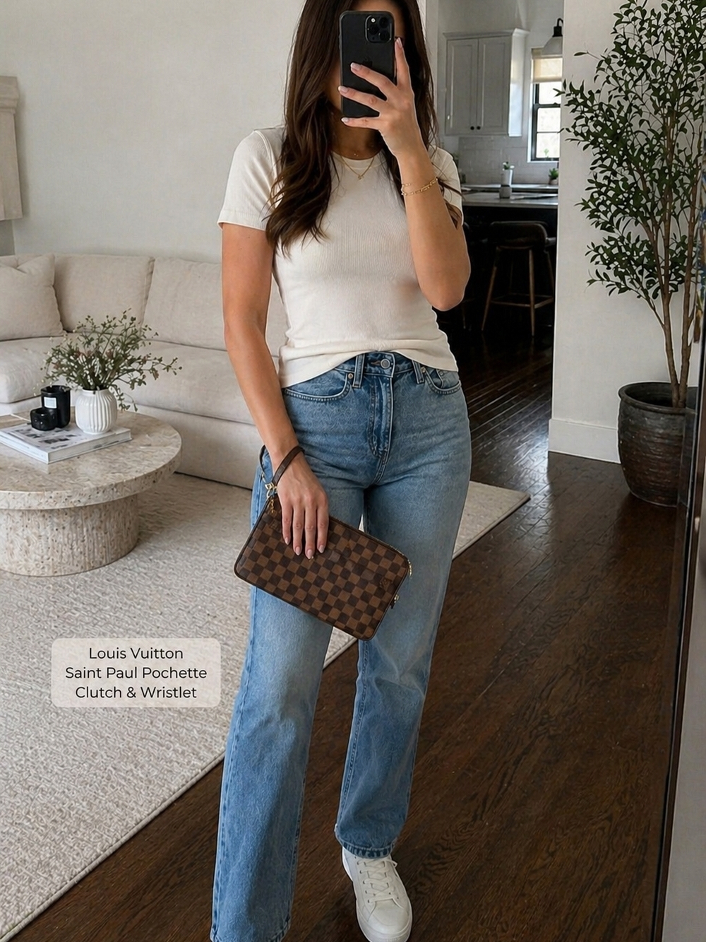Louis Vuitton Brown Damier Ebene Clutch Wristlet - Picture 9 of 9